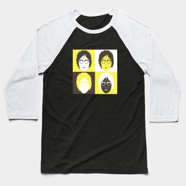 John Lennon Pop Art Minimalist Baseball T-Shirt by nankeedal